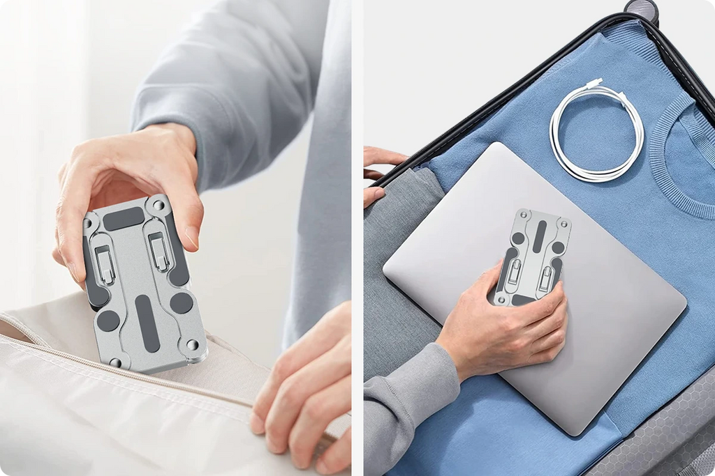 Silicon Flextri F5 Adjustable Laptop Stand – 360° Rotatable Ergonomic Holder for MacBook & Laptop