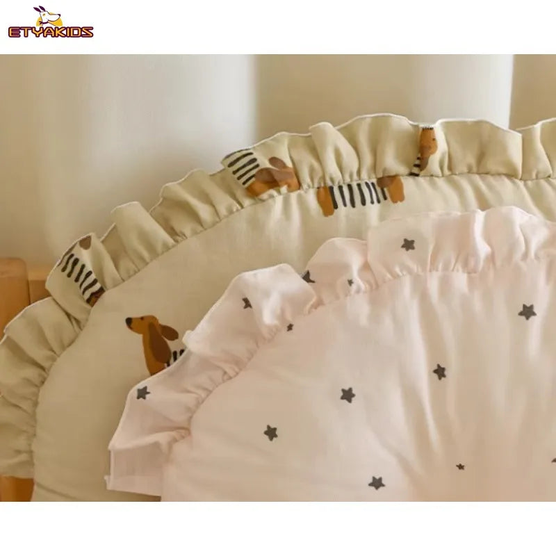Ins Style Newborn Baby Bumper Pad Soft Cotton Crib Bedding Sets Guard for Infant Kids Breathable Safety Crib Accessories