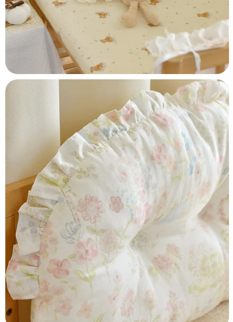 Ins Style Newborn Baby Bumper Pad Soft Cotton Crib Bedding Sets Guard for Infant Kids Breathable Safety Crib Accessories