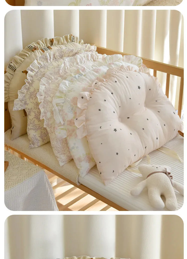 Ins Style Newborn Baby Bumper Pad Soft Cotton Crib Bedding Sets Guard for Infant Kids Breathable Safety Crib Accessories