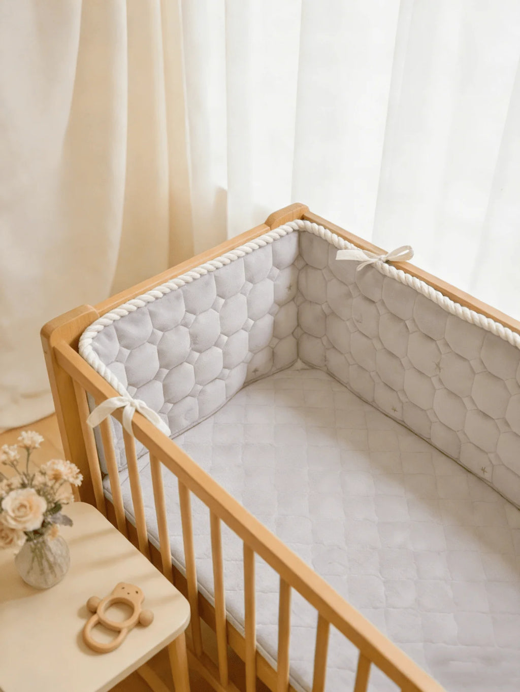 Baby Bed Thicken Bumpers Zipper Design One-piece Crib Around Cushion Cot Protector Pillows All-season bed rail and bed bumper