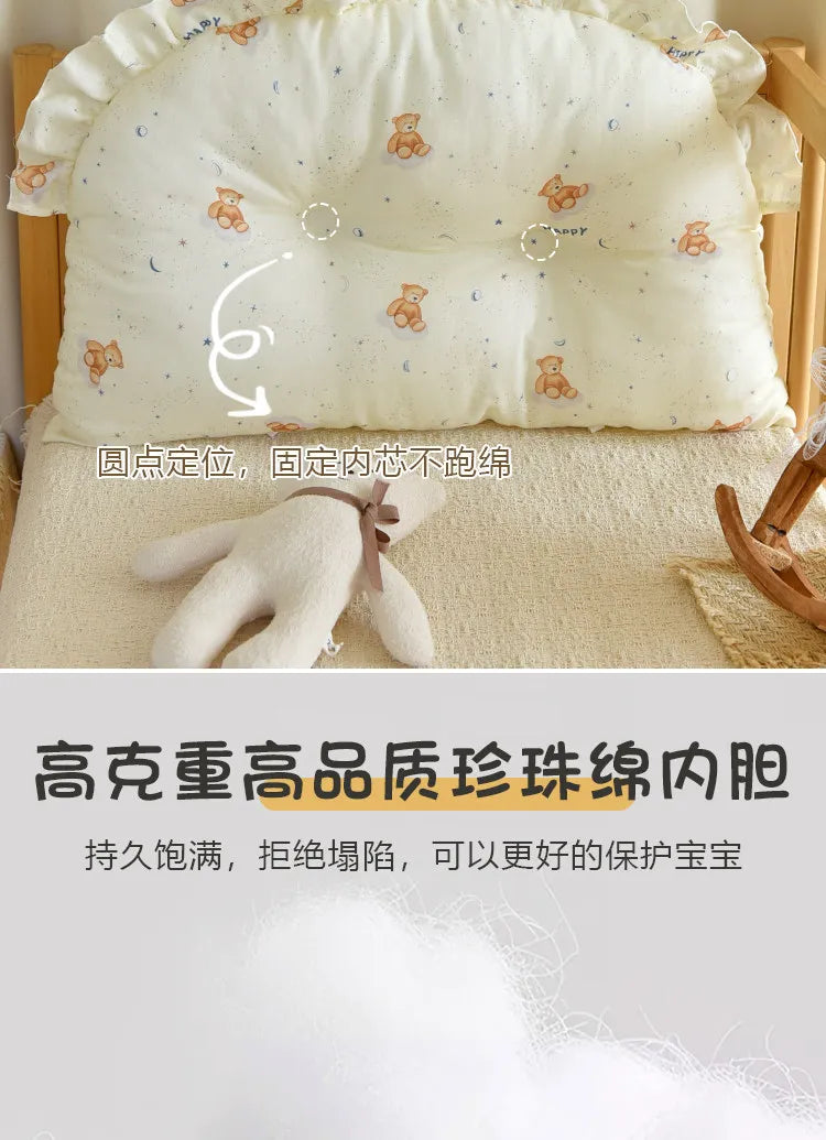 Ins Style Newborn Baby Bumper Pad Soft Cotton Crib Bedding Sets Guard for Infant Kids Breathable Safety Crib Accessories