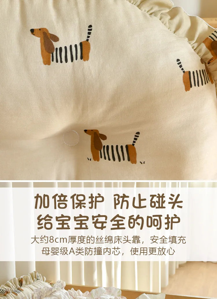 Ins Style Newborn Baby Bumper Pad Soft Cotton Crib Bedding Sets Guard for Infant Kids Breathable Safety Crib Accessories