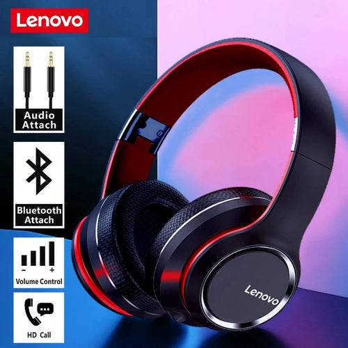 Lenovo HD200 Wireless Bluetooth Headphones – Foldable, Noise Cancelling