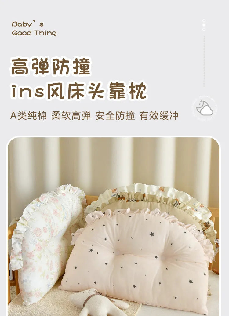 Ins Style Newborn Baby Bumper Pad Soft Cotton Crib Bedding Sets Guard for Infant Kids Breathable Safety Crib Accessories
